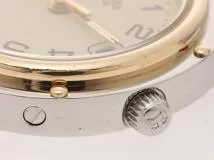 HERMES エルメス クリッパー CL4.220 GP/SS アイボリー クォーツ 【460】2148103706912