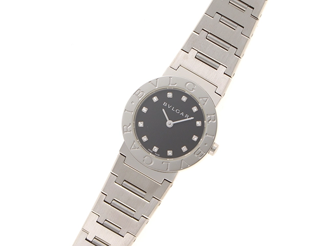 BVLGARI　ブルガリ　ブルガリ　BB26SSD　クオーツ　レディース　ブラック文字盤【471】IK