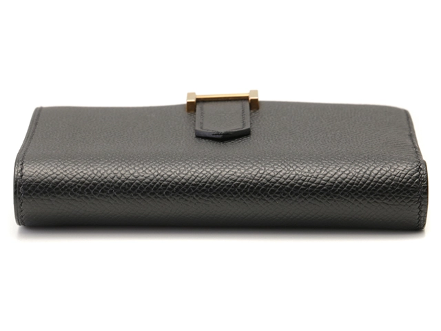 HERMES　エルメス　ベアンコンパクト　ブラック/GP　ヴォーエプソン　C刻印　2148103707391【432】