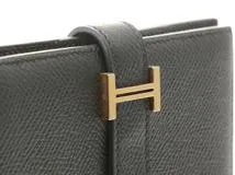 HERMES　エルメス　ベアンコンパクト　ブラック/GP　ヴォーエプソン　C刻印　2148103707391【432】