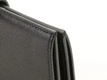 HERMES　エルメス　ベアンコンパクト　ブラック/GP　ヴォーエプソン　C刻印　2148103707391【432】