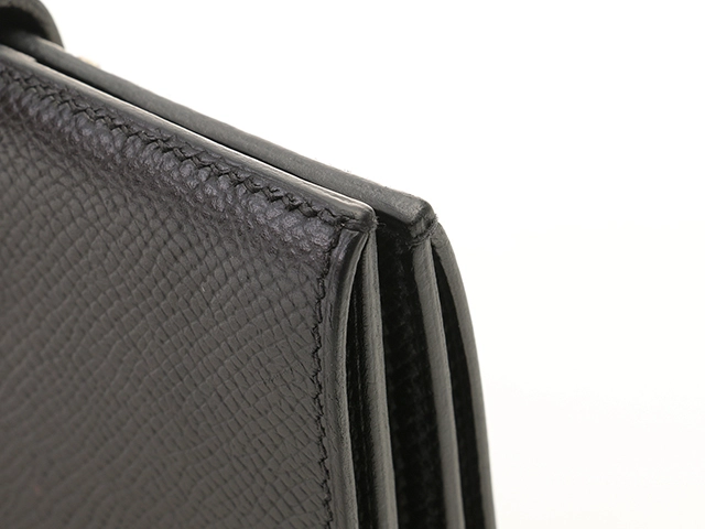 HERMES　エルメス　ベアンコンパクト　ブラック/GP　ヴォーエプソン　C刻印　2148103707391【432】