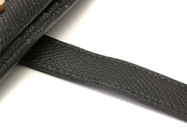 HERMES　エルメス　ベアンコンパクト　ブラック/GP　ヴォーエプソン　C刻印　2148103707391【432】