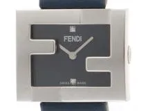 FENDI フェンディ レクタンギュラー F100102801 ズッカフェイス 純正ダイヤ ネイビー レディース クオーツ