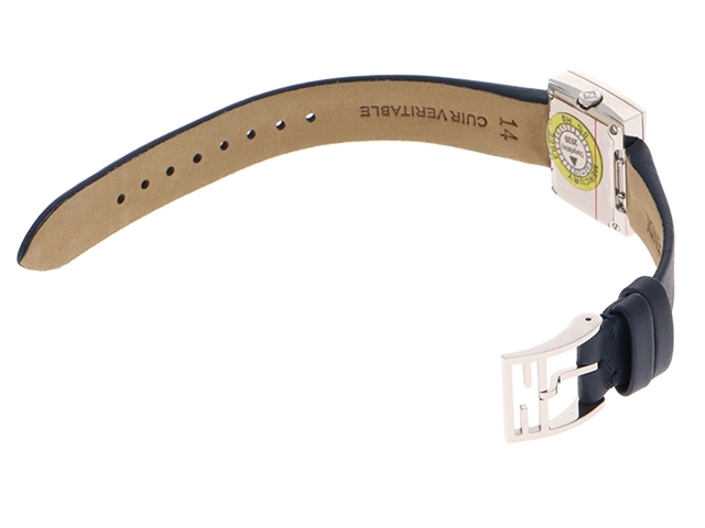 FENDI フェンディ レクタンギュラー F100102801 ズッカフェイス 純正ダイヤ ネイビー レディース クオーツ