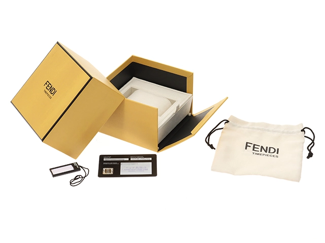 FENDI フェンディ レクタンギュラー F100102801 ズッカフェイス 純正ダイヤ ネイビー レディース クオーツ