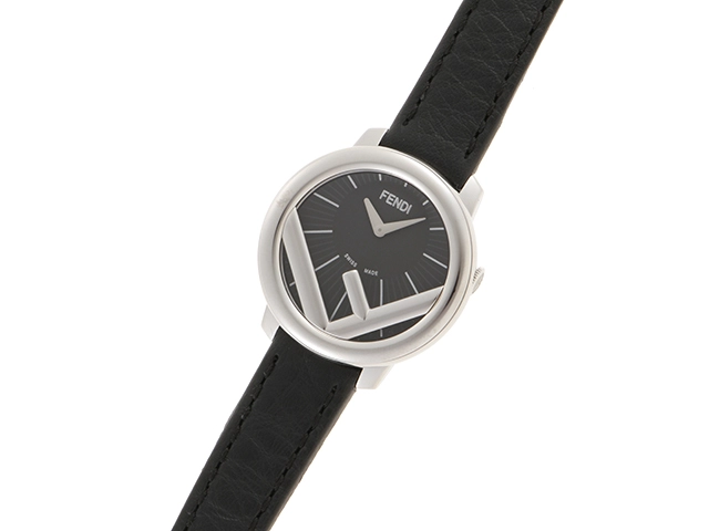 FENDI　フェンディ　エフ イズ フェンディ ラナウェイ　F710021011　ブラック文字盤　ステンレススチール/革　クオーツ　レディース時計　2148103709142【430】