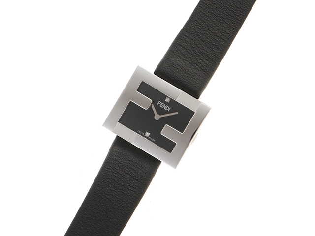 フェンディ 腕時計 F100101001 ズッカフェイス レクタンギュラー　ブラック