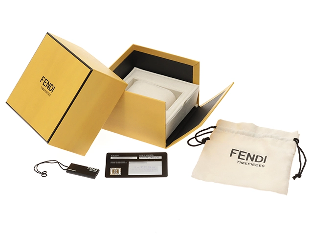 FENDI　フェンディ　レクタンギュラー　F100102801　ネイビー文字盤　ステンレススチール/革　クォーツ　レディース時計　2148103709265【430】
