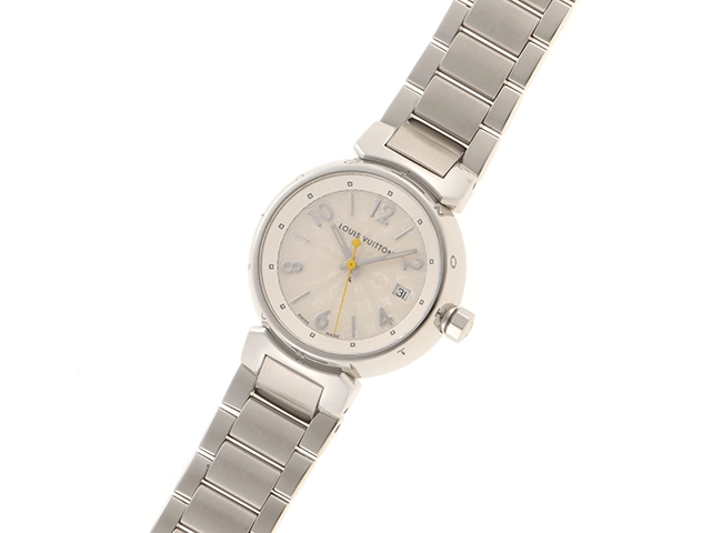 LOUIS VUITTON　ルイ・ヴィトン　タンブールホログラム　Q121K　腕時計　ホワイト文字盤　クオーツ　ステンレススチール　レディース　2148103709418　【205】