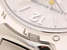 LOUIS VUITTON　ルイ・ヴィトン　タンブールホログラム　Q121K　腕時計　ホワイト文字盤　クオーツ　ステンレススチール　レディース　2148103709418　【205】