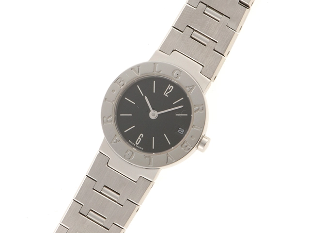 BVLGARI ブルガリ 時計 ブルガリ ブルガリ BB23SSD ブラック文字盤 ステンレススチール クオーツ レーディス時計【430】2148103709487