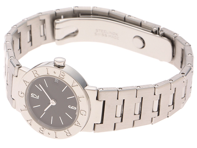 BVLGARI ブルガリ 時計 ブルガリ ブルガリ BB23SSD ブラック文字盤 ステンレススチール クオーツ レーディス時計【430】2148103709487