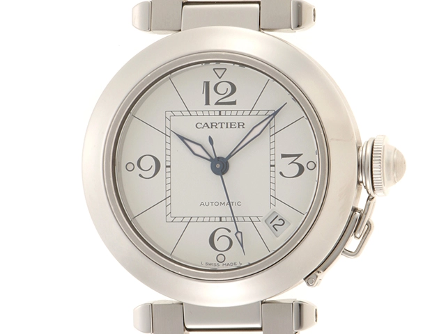 Cartier　カルティエ　時計　パシャC　W31074M7　ホワイト文字盤　ステンレススチール　自動巻き　ユニセックス