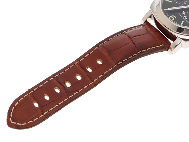 PANERAI パネライ 腕時計 2010年正規品 ルミノール パワーリザーブ PAM00090 ブラック文字盤 ステンレス/アリゲーターベルト 自動巻 【472】SJ