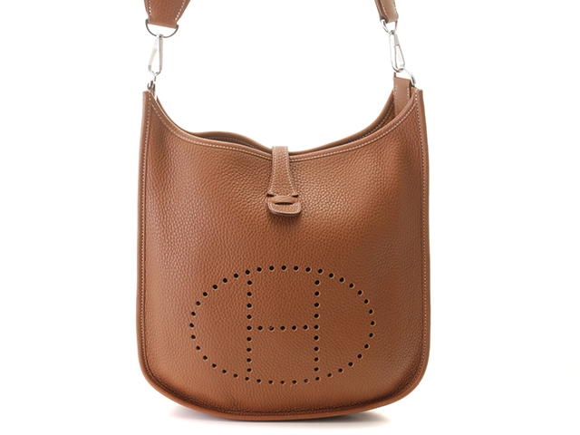 HERMES エルメス エヴリンⅢPM ゴールド シルバー金具 トリヨンクレマンス A刻印（2017年頃製造） 2148103711039 【432】