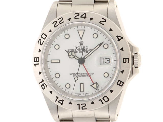 W番並行品 ROLEX ロレックス 腕時計 エクスプローラーII 16570 ステンレス トリチウム ホワイト文字盤 自動巻き【472】SJ