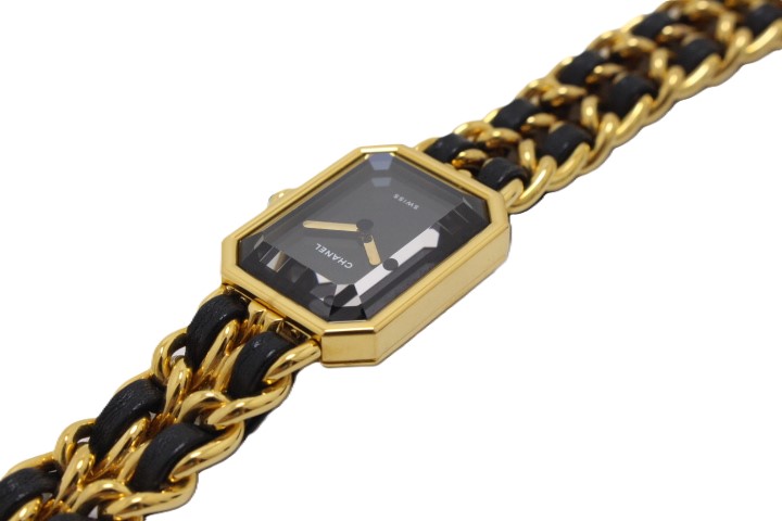 CHANEL シャネル プルミエールM H0001 GP/レザー クォーツ【460】2148103711763