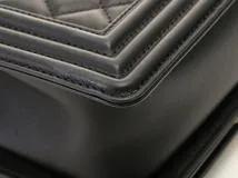CHANEL　シャネル　ボーイシャネル　２wayチェーンショルダー　ブラック／GP　ラムスキン　【471】　Y