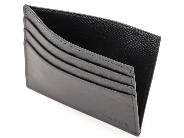 PRADA プラダ カードケース ブラック サフィアーノ【473】