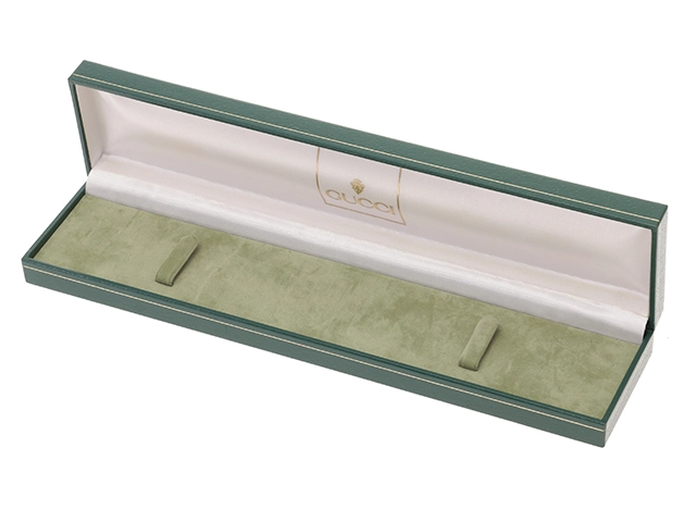 GUCCI　グッチ　シェリーライン  2200M　レッド×グリーン文字盤　GP/革　クオーツ　メンズ時計　2148103713231【433】