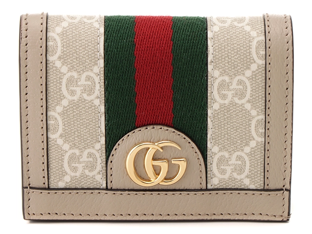 GUCCI グッチ オフィディア GGカードケースウォレット 523155 ベージュ/ホワイト【434】 の購入なら「質」の大黒屋（公式）