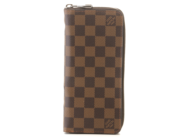 【美品】ルイヴィトン ダミエ ヴェルティカル ジッピーウォレット N61207 LOUIS VUITTON ルイ・ヴィトン ダミエ 長財布 ジッピー