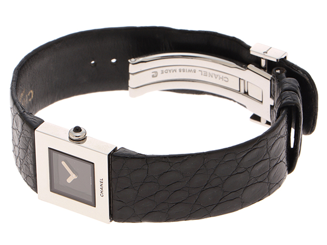 CHANEL シャネル 腕時計 マトラッセ H0116 SS/エナメル ブラック