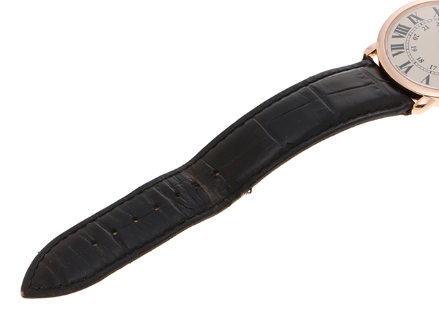 Cartier　カルティエ　W6800251　ロンド・ルｲLM　750PG　手巻き　アリゲーターレザー　社外ベルト　男女兼用　腕時計（2148103713705）【200】C