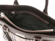 BURBERRY　バーバリー　ノバチェック　ハンドバッグ　ベージュ/ダークブラウン キャンバ　【430】2148103714535
