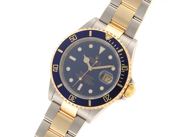 F番 ROLEX ロレックス 16613 サブマリーナ ブルー文字盤 青サブ 18YG