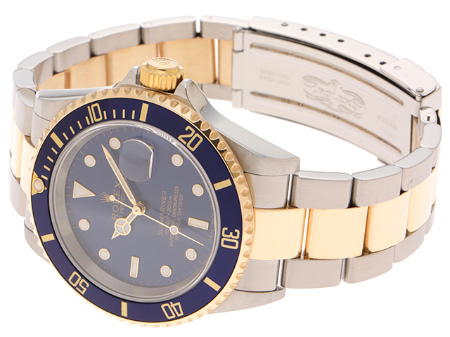 F番 ROLEX ロレックス 16613 サブマリーナ ブルー文字盤 青サブ 18YG