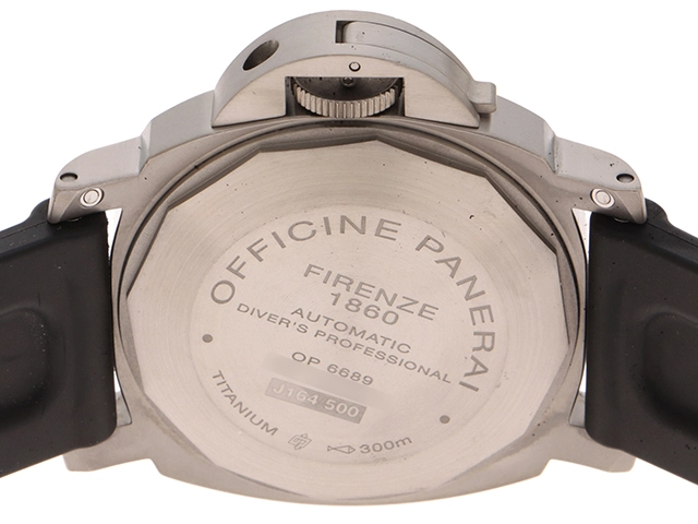 PANERAI パネライ 腕時計 2007年正規品 ルミノール サブマーシブル スモールセコンド PAM00025 チタン/ラバー ブラック文字盤 自動巻【472】SJ