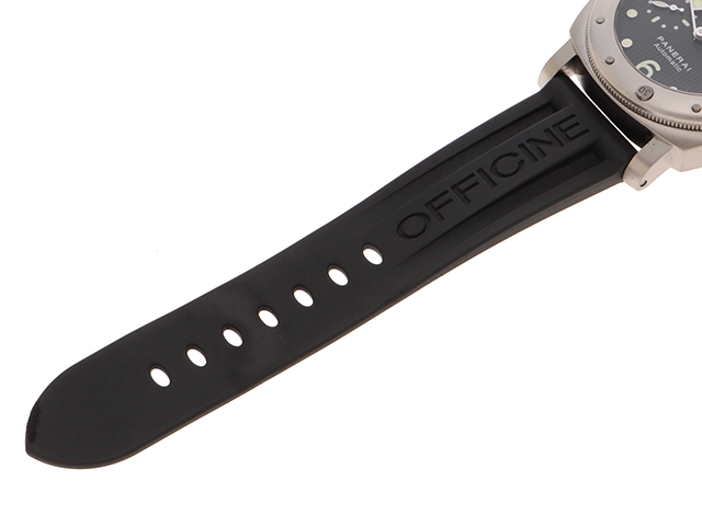 PANERAI パネライ 腕時計 2007年正規品 ルミノール サブマーシブル スモールセコンド PAM00025 チタン/ラバー ブラック文字盤 自動巻【472】SJ