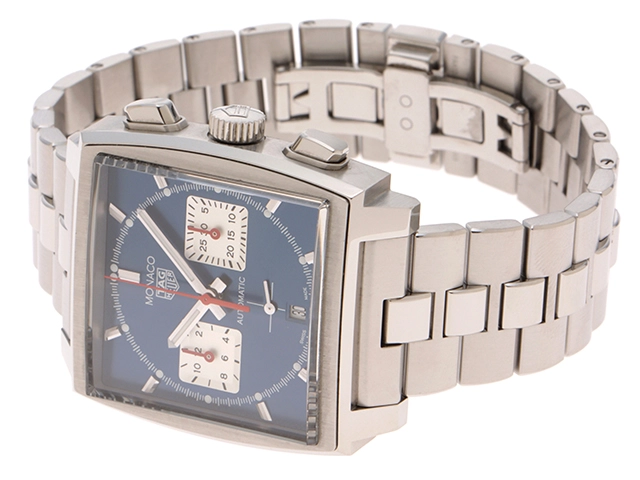 TAG HEUER　タグ・ホイヤー　モナコ　クロノグラフ　CBL2111.BA0644　ステンレス　ブルー文字盤　男性用自動巻時計【473】