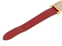 HERMES　エルメス　Hウォッチ　HH1.201　GP/カワ　シャンパン　レディース　クォーツ2148103715488【432】