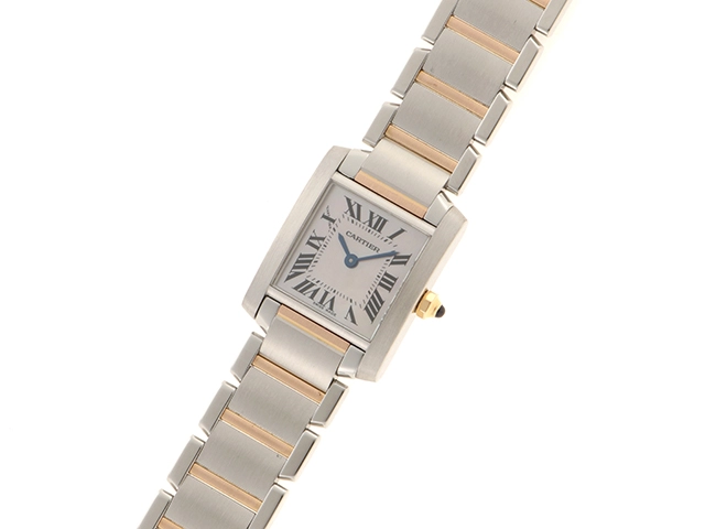 CARTIER　カルティエ　タンクフランセーズ SM　W51027Q4　	クォーツ　ピンク マザーオブパール　【432】　2148103715587