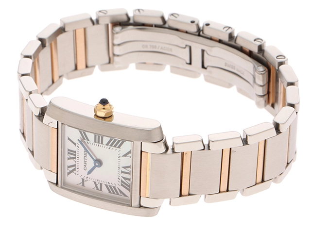 CARTIER　カルティエ　タンクフランセーズ SM　W51027Q4　	クォーツ　ピンク マザーオブパール　【432】　2148103715587