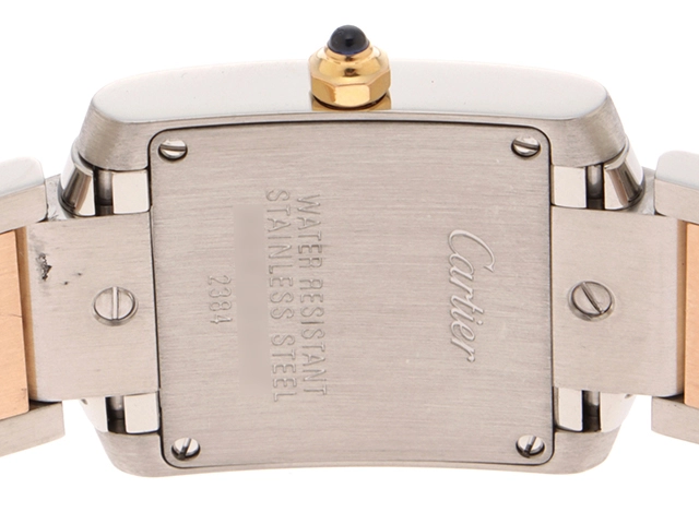 CARTIER　カルティエ　タンクフランセーズ SM　W51027Q4　	クォーツ　ピンク マザーオブパール　【432】　2148103715587