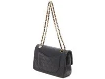 CHANEL　シャネル　マトラッセWフラップ23 Wチェーンショルダー ブラック/GP金具 ラムスキン【431】2148103715792