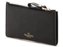 VALENTINO ヴァレンティノ VLTN 財布 二つ折財布 ﾌﾞﾗｯｸ ｶｰﾌ ロゴ レザー ブラック 【434】 の購入なら「質」の大黒屋（公式）