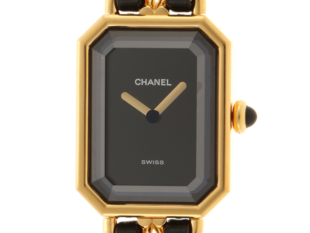 CHANEL シャネル プルミエールL H0001 GP/レザー クォーツ【460】2148103716416