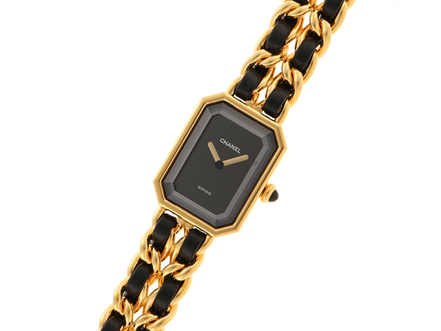 CHANEL シャネル プルミエールL H0001 GP/レザー クォーツ【460】2148103716416