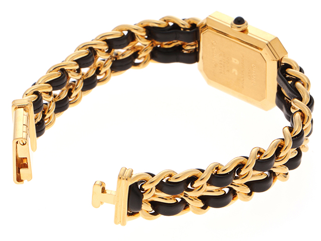 CHANEL シャネル プルミエールL H0001 GP/レザー クォーツ【460】2148103716416