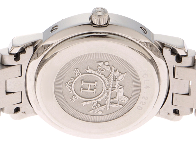 HERMES エルメス クリッパー CL4.220 SS/GP 女性用クオーツ時計【473】