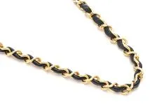 CHANEL シャネル　マトラッセwフラップ25　Ｗチェーンショルダーバッグ　ネイビー/ＧＰ　【471】SK