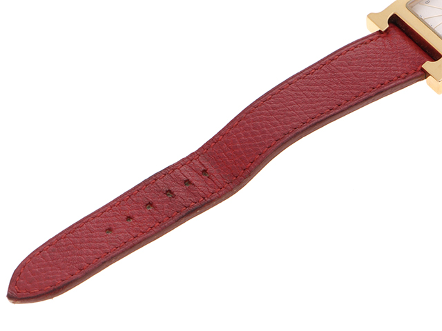 HEREMS エルメス 腕時計 Hウォッチ HH1.201 シルバー文字盤 ゴールド