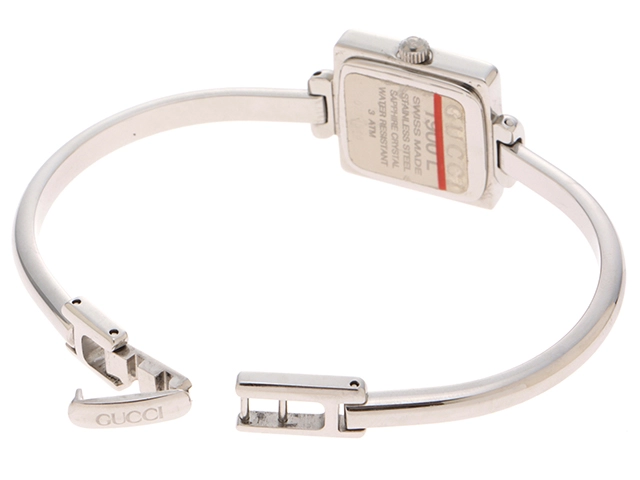 GUCCI　グッチ　腕時計　1900L　クオーツ　ステンレススチール　ブラック文字盤　レディース【207】2148103718601