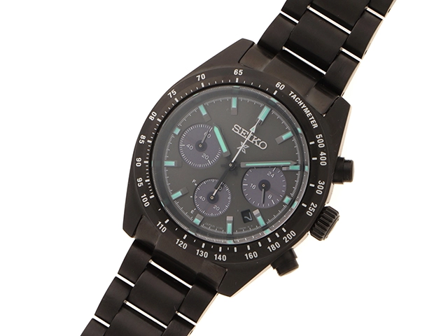 SEIKO セイコー プロスペックス スピードタイマー SBDL103 ブラック メンズ ソーラー (2148103719387)【200】