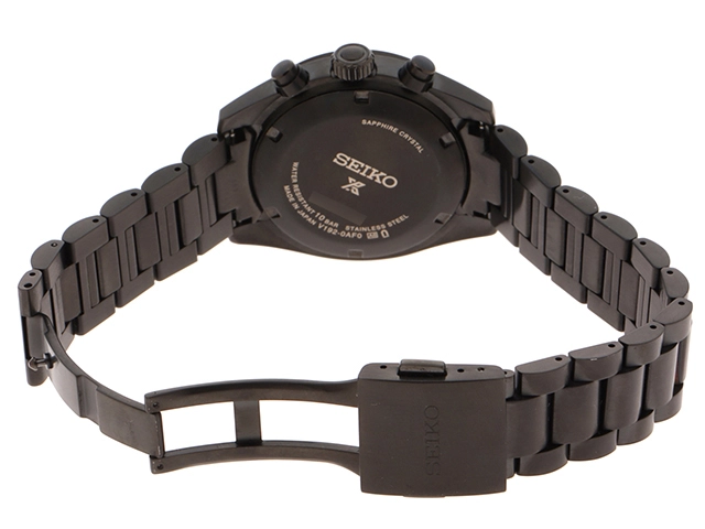 SEIKO セイコー プロスペックス スピードタイマー SBDL103 ブラック メンズ ソーラー (2148103719387)【200】